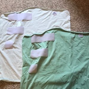 Ollie swaddle sacks with laundry bag